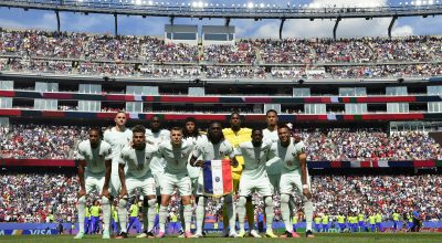Onze inicial da França que venceu os marroquinos pelas quartas de final – Alexandre Battibugli...