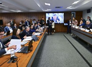 Senadores e deputados durante reunião da CPMI do INSS  • Foto: Saulo Cruz/Agência Senado