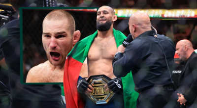 DOHA, QATAR – NOVEMBER 22: Khamzat Chimaev is seen in attendance during the UFC Fight Night eve...