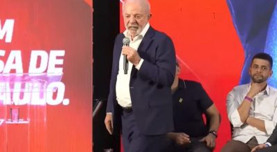 Presidente Lula durante evento do PT em São Paulo  • PT/Reprodução