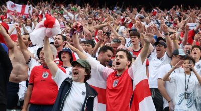 Ingleses cantaram Sweet Caroline no MetLife Stadium – OLGA FEDOROVA/EFE
