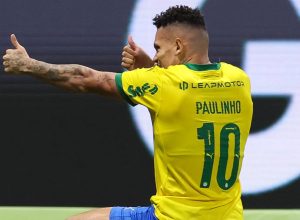 Paulinho fez o gol da vitória do Palmeiras sobre a Chapecoense (Reprodução/X/Palmeiras)